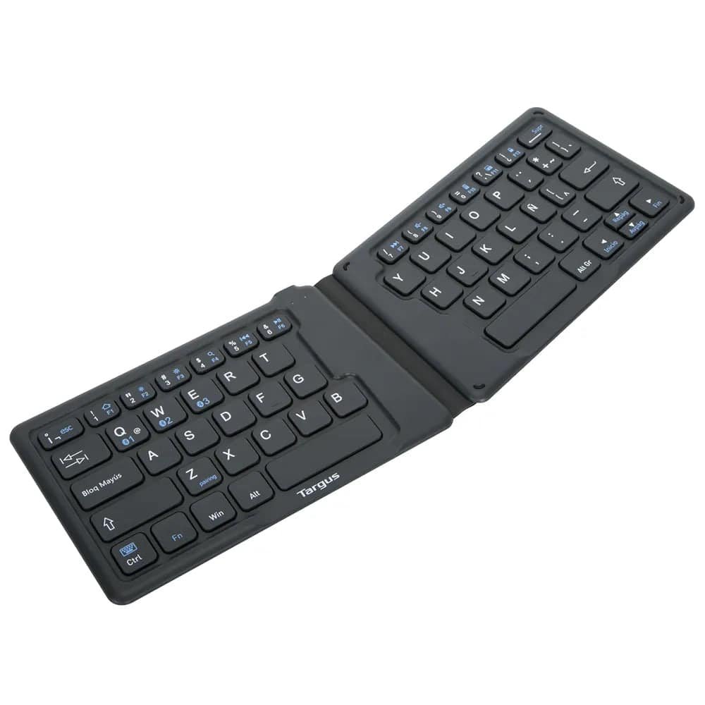 TECLADO TARGUS ANTIMICROBIAL BLUETOOTH PLEGABLE ERGONOMICO NEGRO