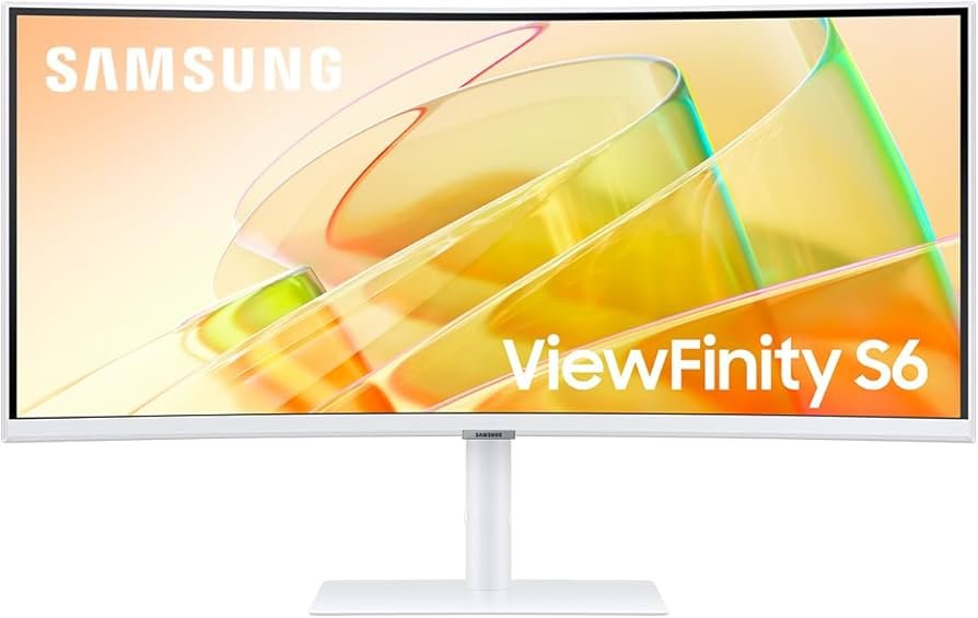 MONITOR SAMSUNG 34 VIEWFINITY S6 CURVO UWQHD-IPS-5MS-100HZ-BLANCO