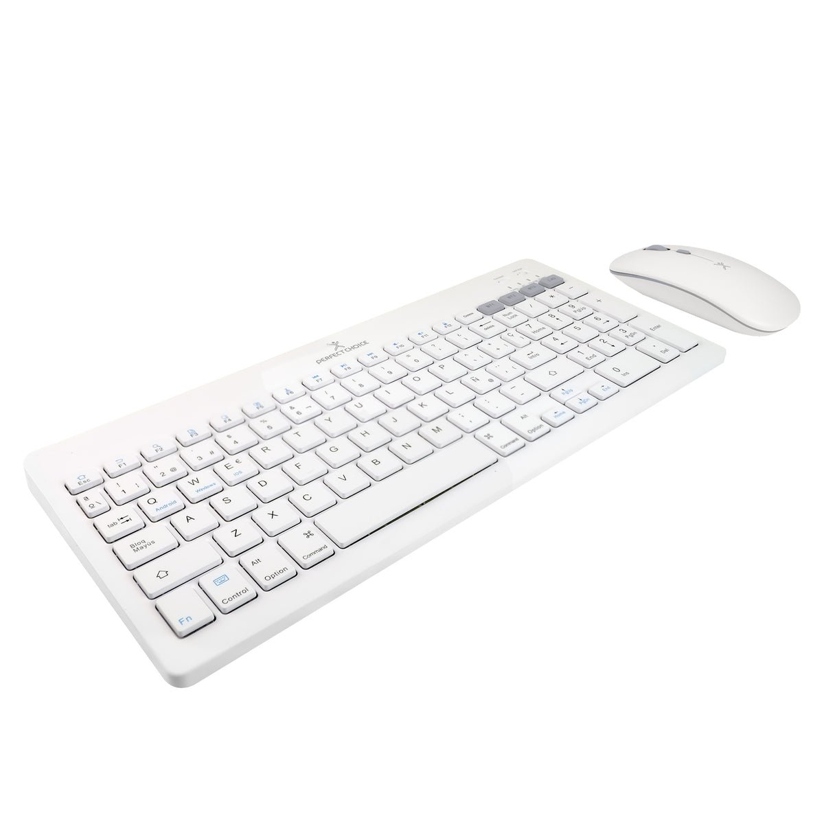 KIT TECLADO 2.4 GHZ BT RECARGABLE ZEBRARY - BLANCO