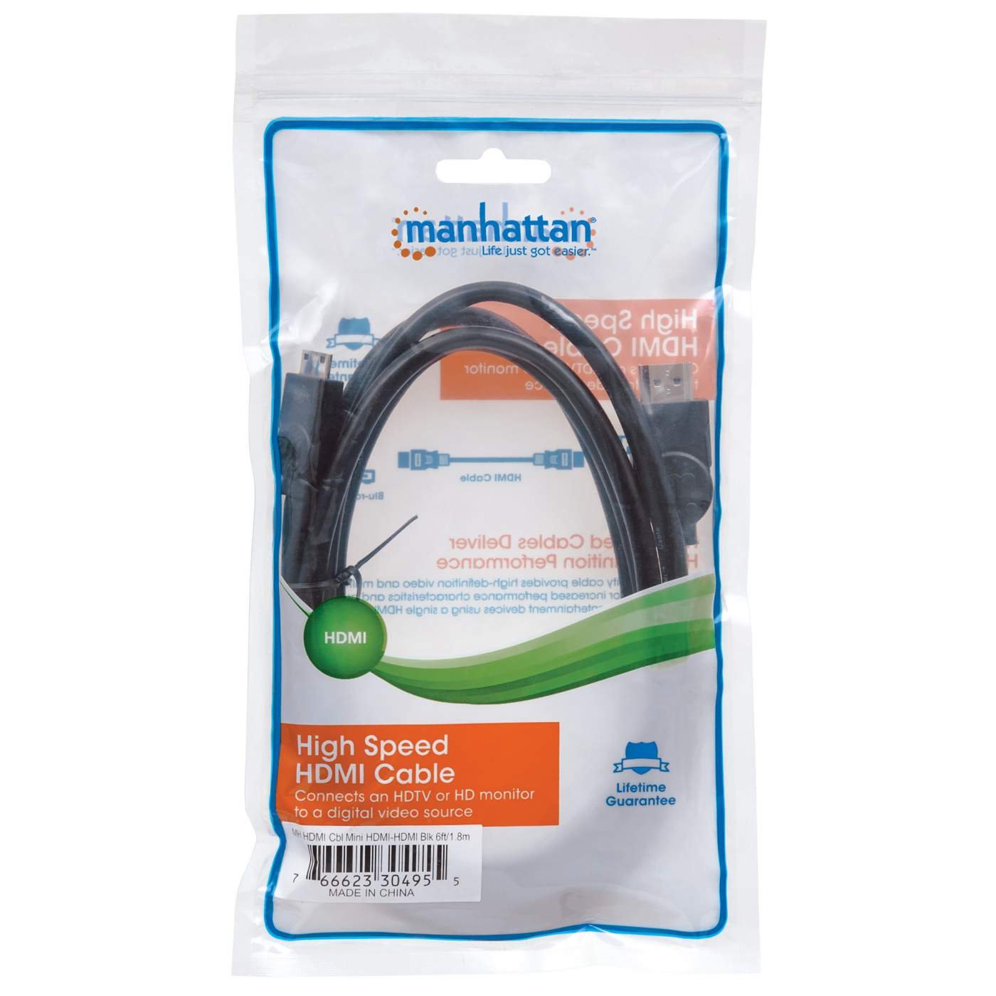 CABLE VIDEO HDMI MINI -HDMI 1.8M BOLSA