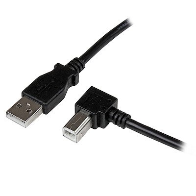 CABLE USB 1M IMPRESORA USB A USB B ACODADO ANGULO DERECHO .