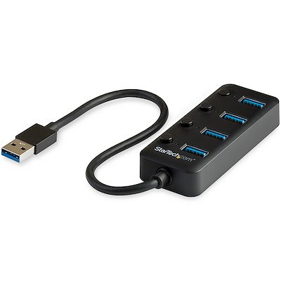 HUB USB 3.0 DE 4 PUERTOS USB-A CON INTERRUPTORES