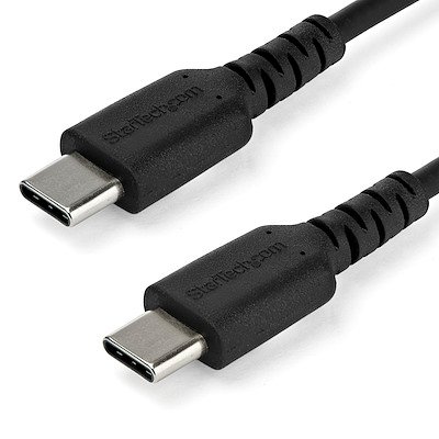 CABLE USB TIPO C DE 1 M NEGRO-CON FIBRA ARAMIDA