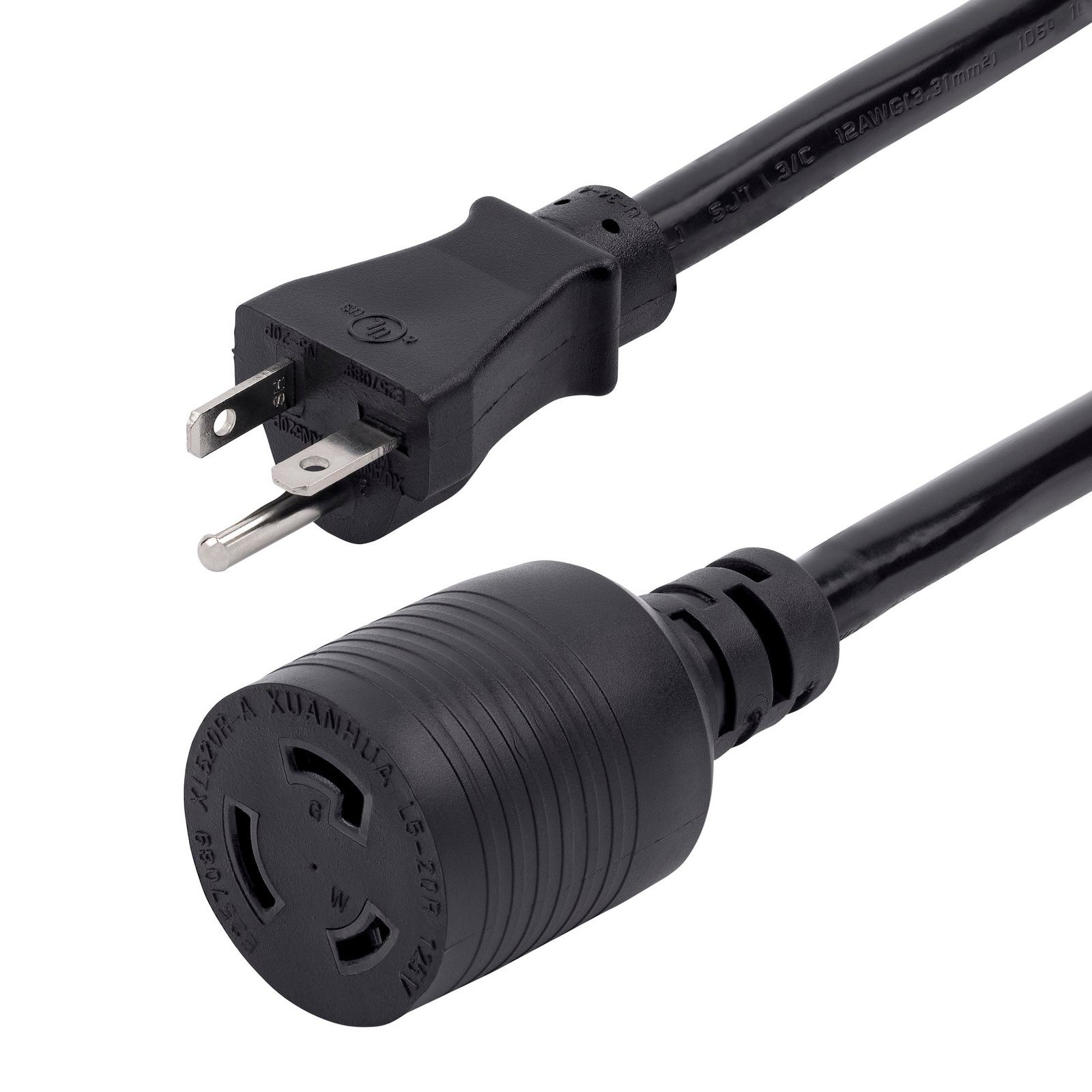 CABLE DE ALIMENTACION DE 90CM NEMA L5 20R A NEMA 5 20P 12AWG