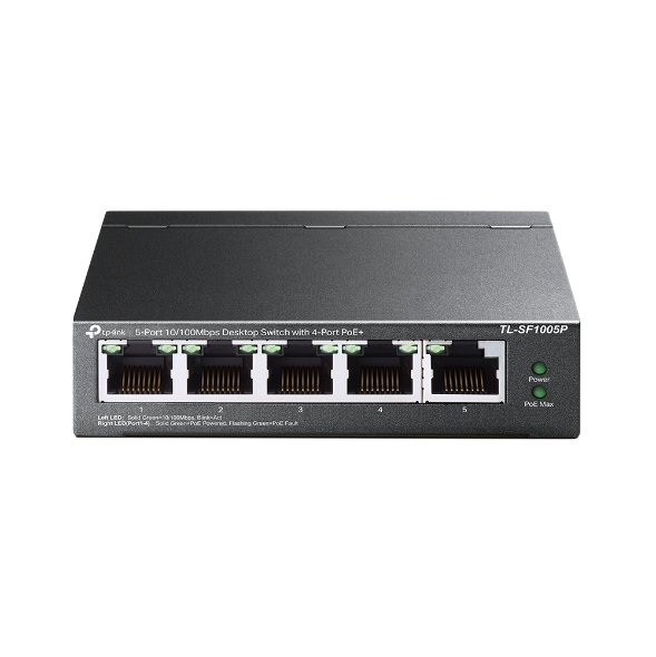 SWITCH DE ESCRITORIO DE 5 PTOS ETHERNET CON 4 PTOS POE SIN ADMI