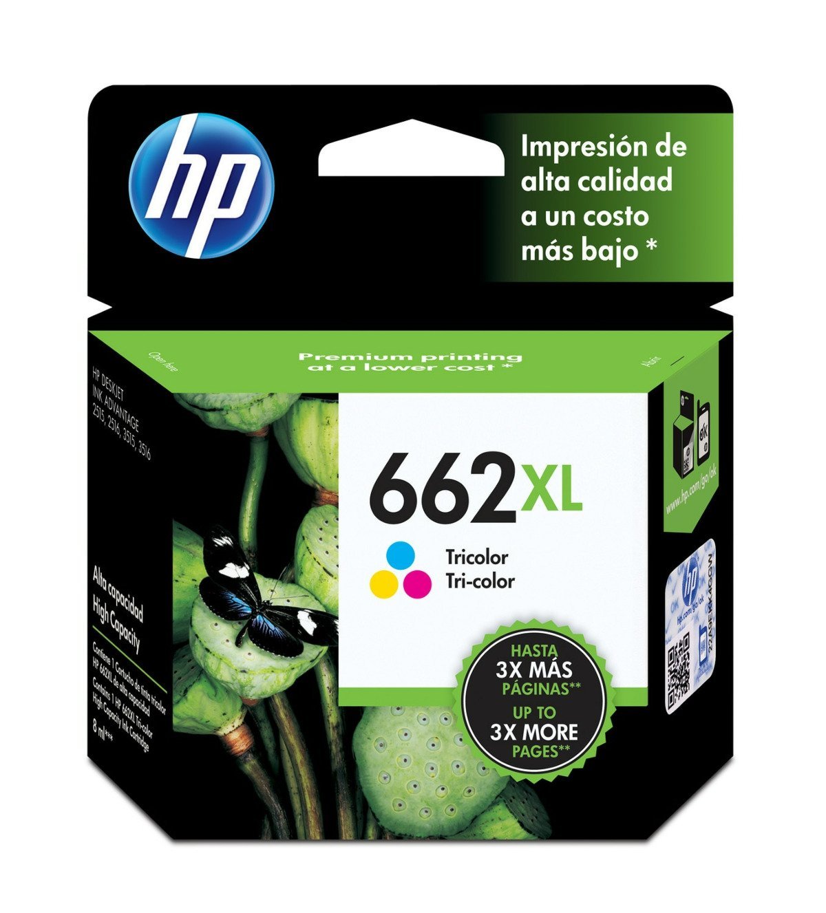TINTA TRI-COLOR HP 662XL RENDIMIENTO 300PAGS.CZ106AL